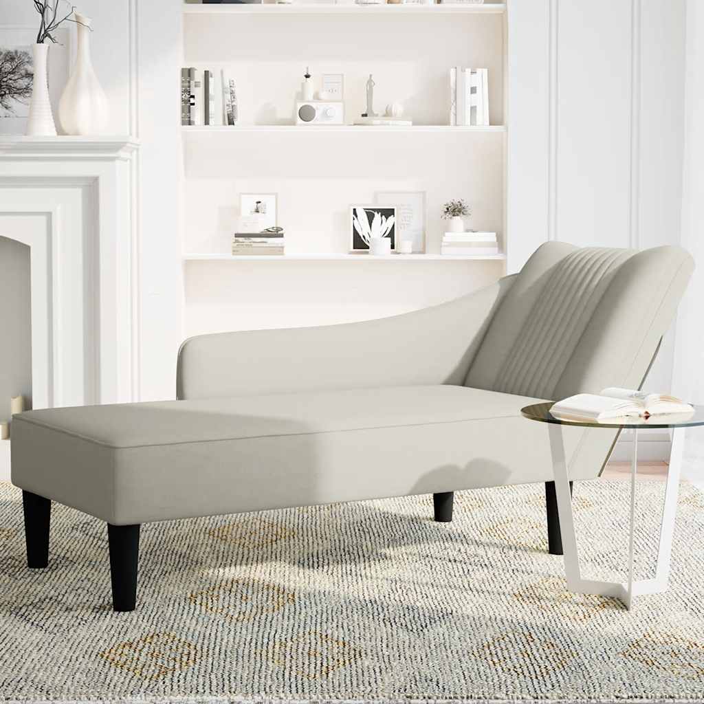 vidaXL Chaise longue met rechterarmleuning fluweel blauw