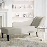 vidaXL Chaise longue met rechterarmleuning fluweel blauw