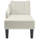vidaXL Chaise longue met rechterarmleuning fluweel blauw