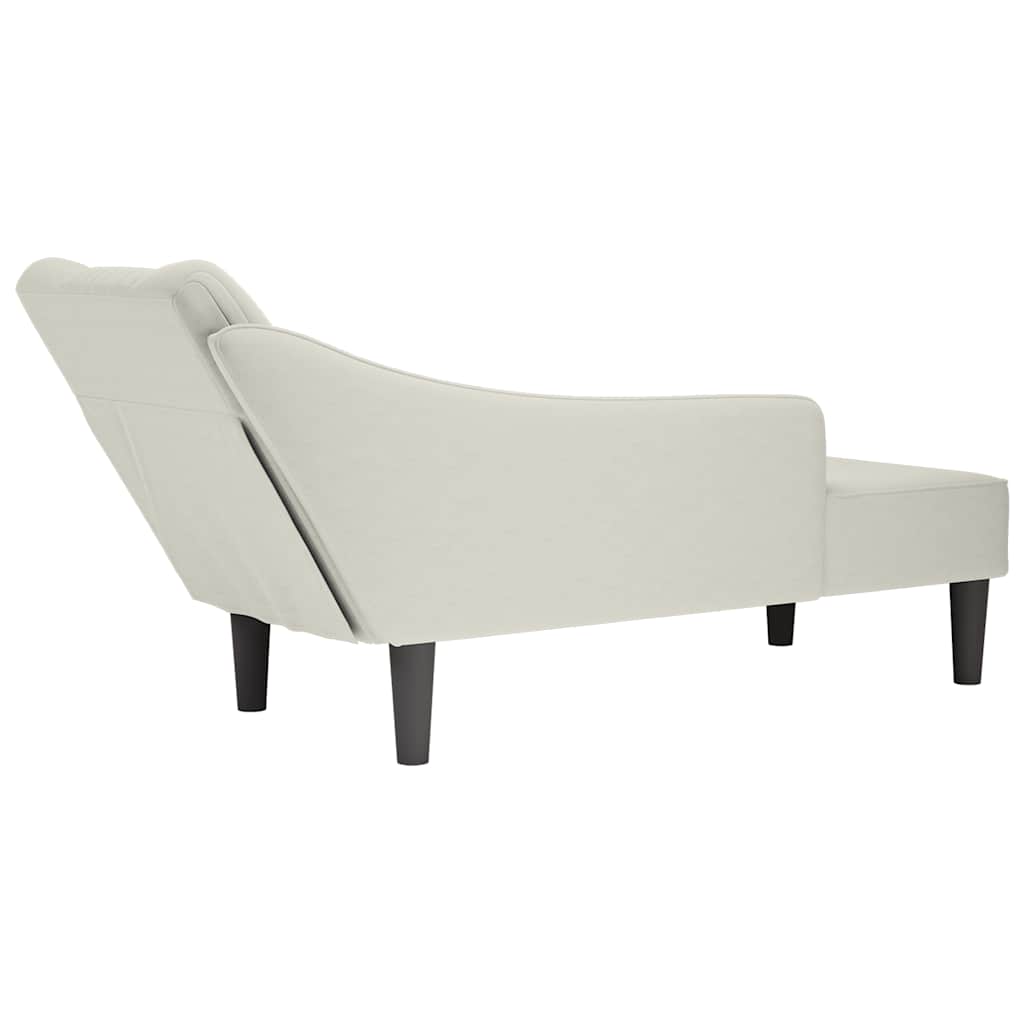 vidaXL Chaise longue met rechterarmleuning fluweel blauw