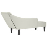 vidaXL Chaise longue met rechterarmleuning fluweel blauw