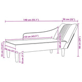 vidaXL Chaise longue met rechterarmleuning fluweel blauw
