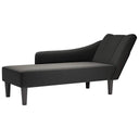 vidaXL Chaise longue met rechterarmleuning stof lichtgrijs