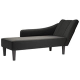 vidaXL Chaise longue met rechterarmleuning stof lichtgrijs
