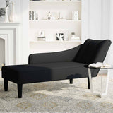 vidaXL Chaise longue met rechterarmleuning stof lichtgrijs
