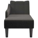 vidaXL Chaise longue met rechterarmleuning stof lichtgrijs