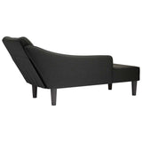 vidaXL Chaise longue met rechterarmleuning stof lichtgrijs