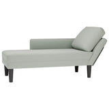 vidaXL Chaise longue met kussen en rechterarmleuning fluweel blauw