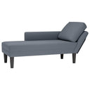 vidaXL Chaise longue met kussen en rechterarmleuning fluweel blauw