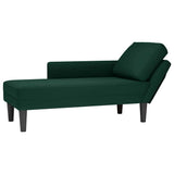 vidaXL Chaise longue met kussen en rechterarmleuning fluweel blauw