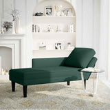vidaXL Chaise longue met kussen en rechterarmleuning fluweel blauw