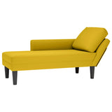 vidaXL Chaise longue met kussen en rechterarmleuning fluweel blauw