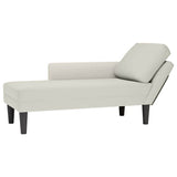 vidaXL Chaise longue met kussen en rechterarmleuning fluweel blauw
