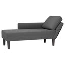 vidaXL Chaise longue met kussen corduroy stof lichtgrijs