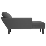 vidaXL Chaise longue met kussen corduroy stof lichtgrijs