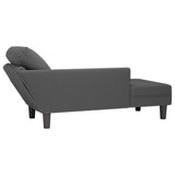 vidaXL Chaise longue met kussen corduroy stof lichtgrijs