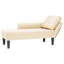 vidaXL Chaise longue met kussen corduroy stof lichtgrijs
