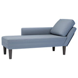 vidaXL Chaise longue met kussen corduroy stof lichtgrijs