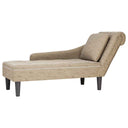 vidaXL Chaise longue kussen en rechterarmleuning kunstleer donkergrijs