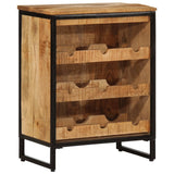vidaXL Wijnkast 62x33x78,5 cm ruw mangohout