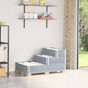 vidaXL Verhoogde plantenbak 3-laags 120x80 cm massief grenenhout