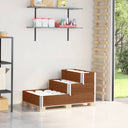vidaXL Verhoogde plantenbak 3-laags 120x80 cm massief grenenhout