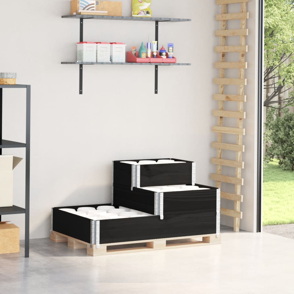 vidaXL Verhoogde plantenbak 3-laags 120x80 cm massief grenenhout