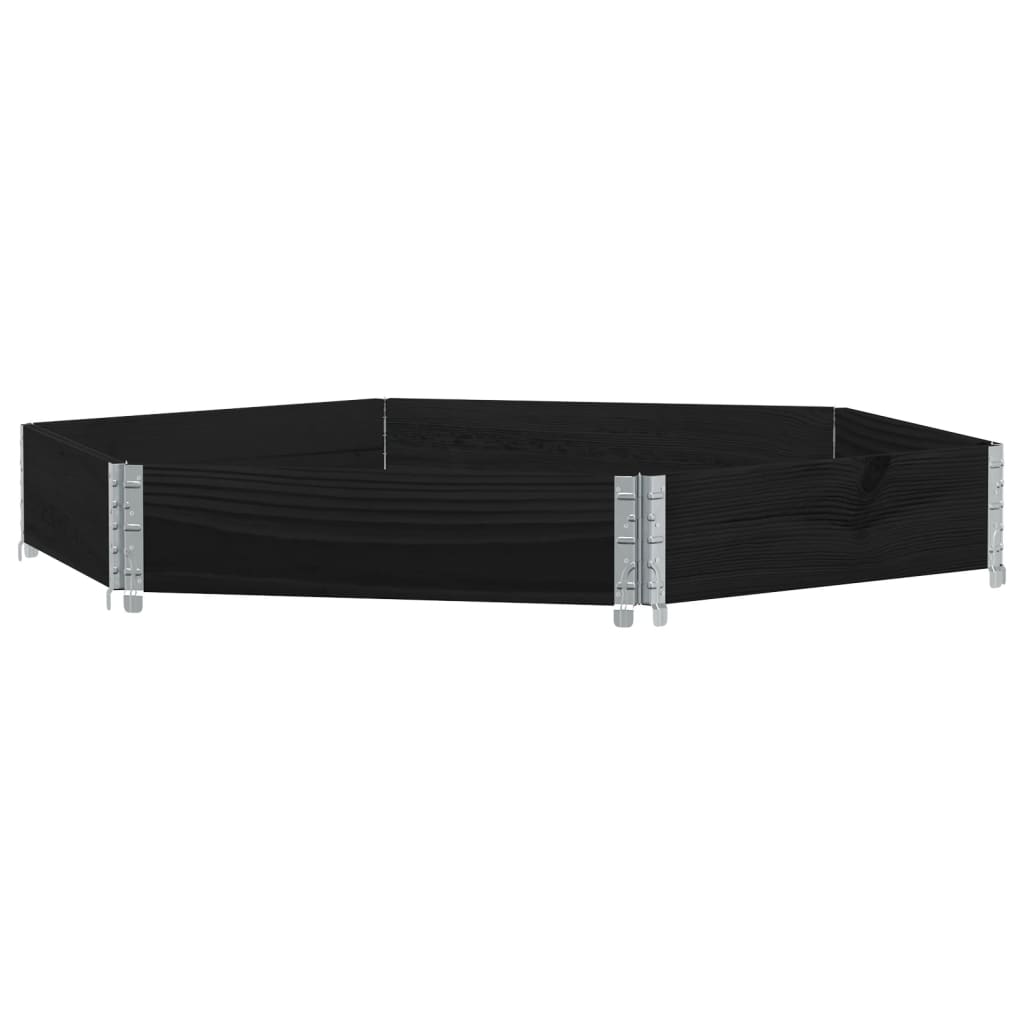 vidaXL Verhoogde plantenbak zeshoekig 160x160 cm massief grenenhout
