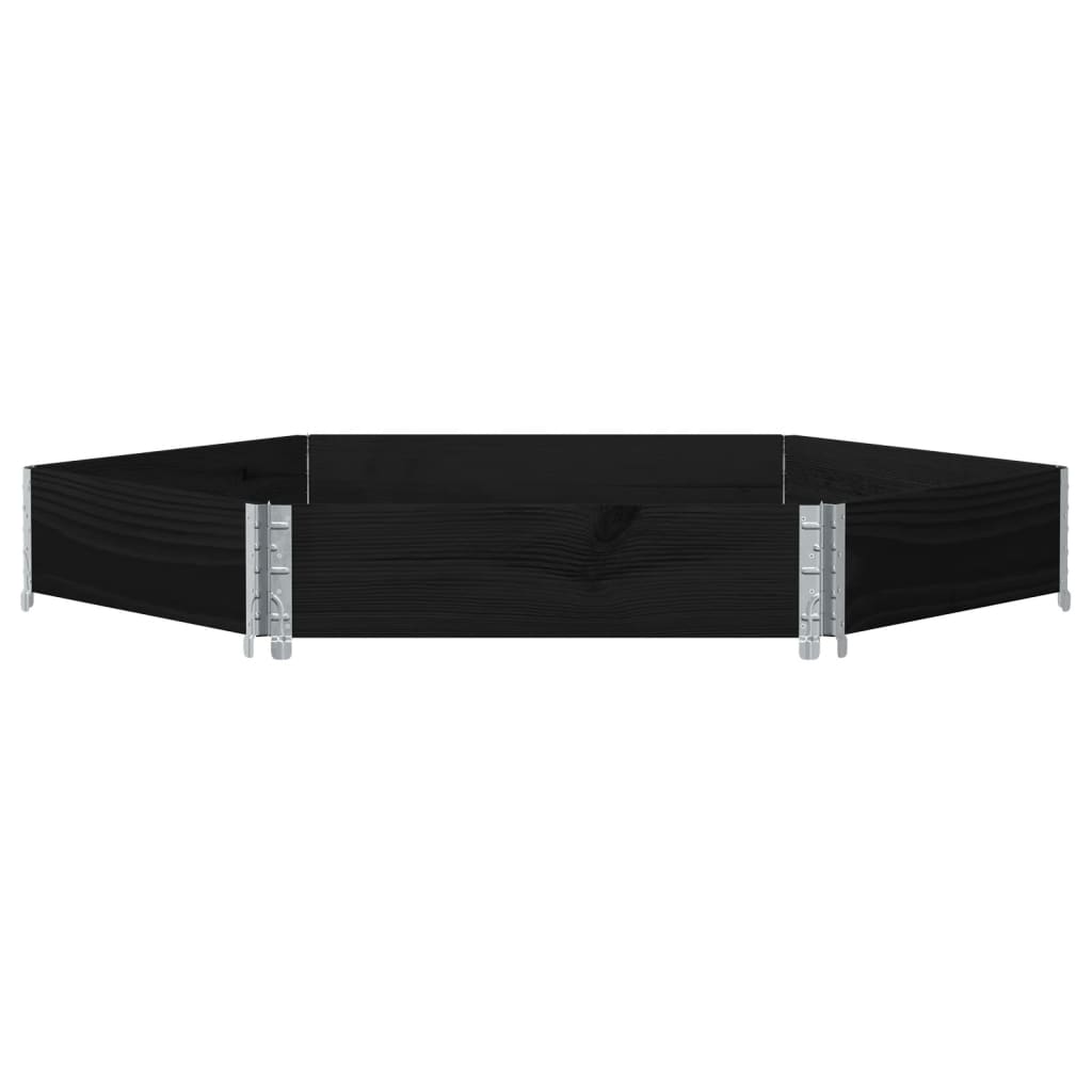 vidaXL Verhoogde plantenbak zeshoekig 160x160 cm massief grenenhout