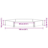 vidaXL Verhoogde plantenbak zeshoekig 160x160 cm massief grenenhout