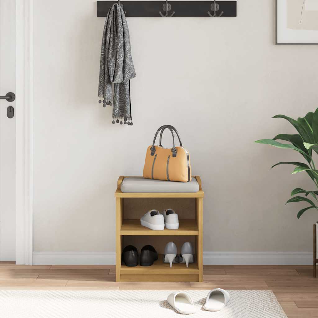 vidaXL Hallway bench SANDNES 45x40x50 cm solid pine wood