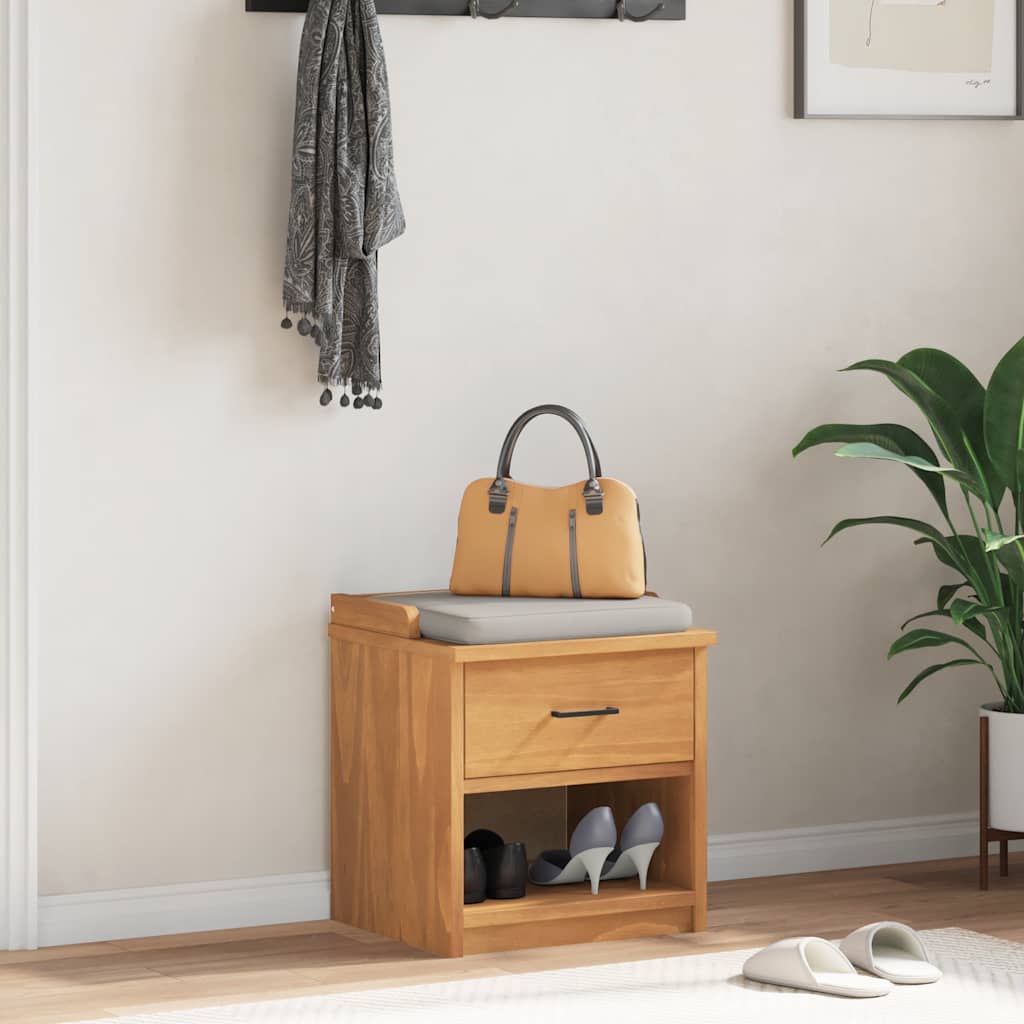 vidaXL Gangbankje SANDNES 45x40x50 cm massief grenenhout