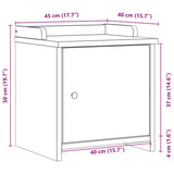 vidaXL Gangbankje SANDNES 45x40x50 cm massief grenenhout