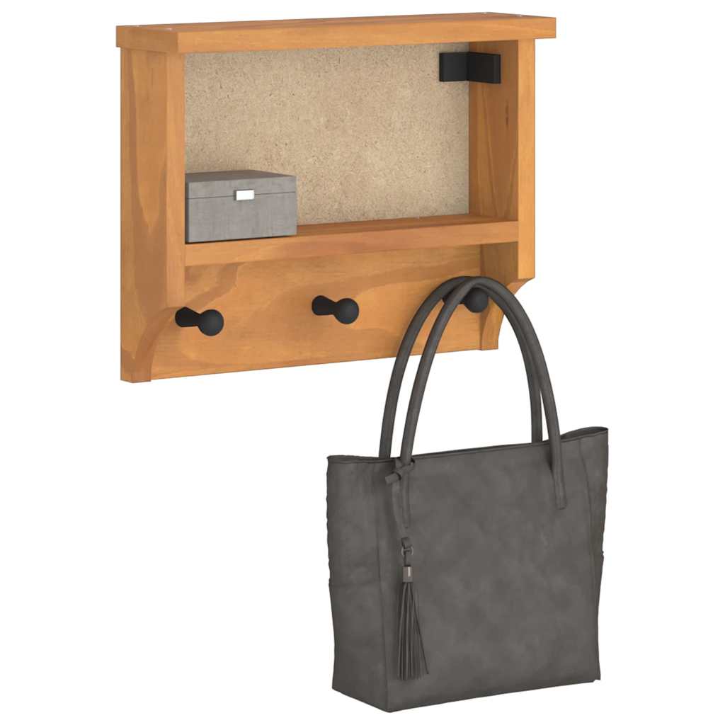 vidaXL Wandkapstok SANDNES 45x12x35 cm massief grenenhout