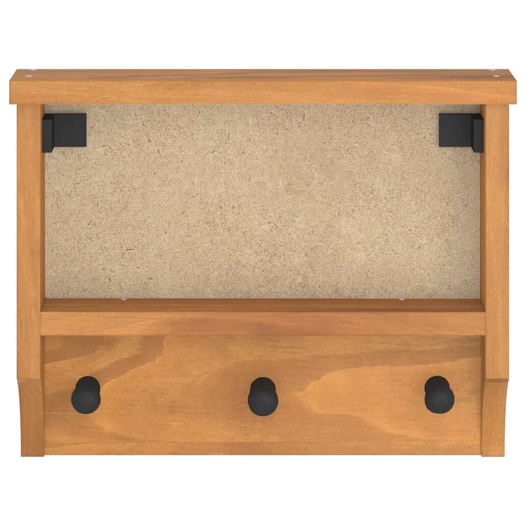 vidaXL Wandkapstok SANDNES 45x12x35 cm massief grenenhout