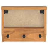 vidaXL Wandkapstok SANDNES 45x12x35 cm massief grenenhout