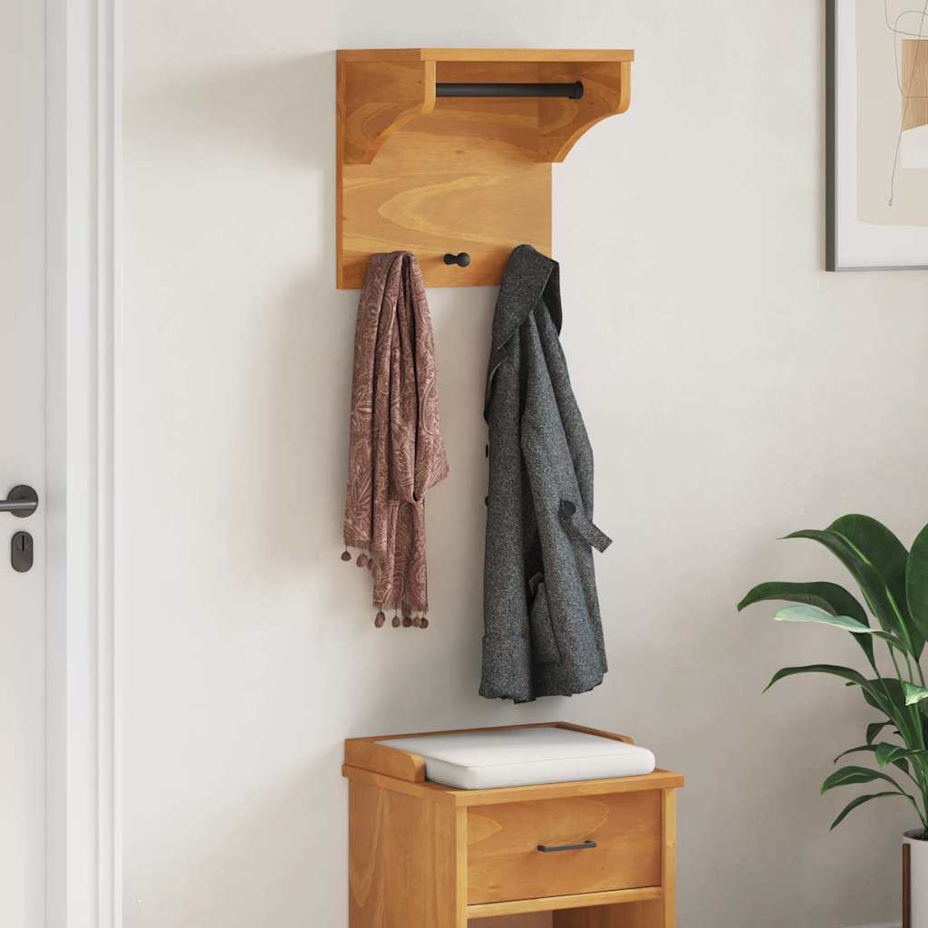 vidaXL Wandkapstok SANDNES 43x30x42 cm massief grenenhout