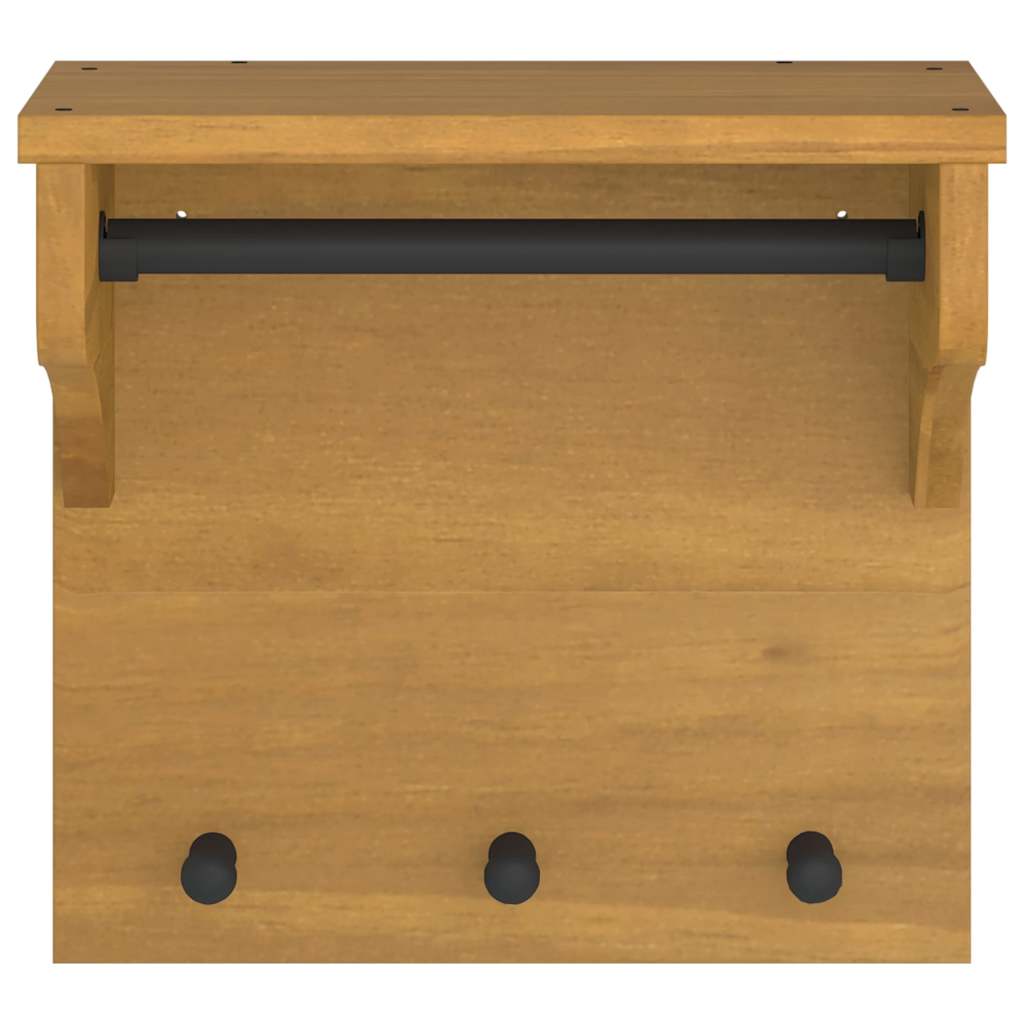 vidaXL Wandkapstok SANDNES 43x30x42 cm massief grenenhout