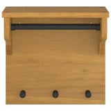 vidaXL Wandkapstok SANDNES 43x30x42 cm massief grenenhout