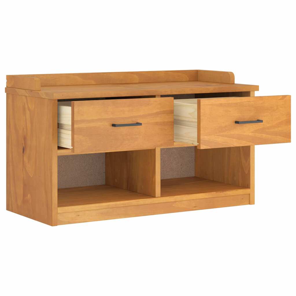 vidaXL Gangbankje SANDNES 87x40x50 cm massief grenenhout