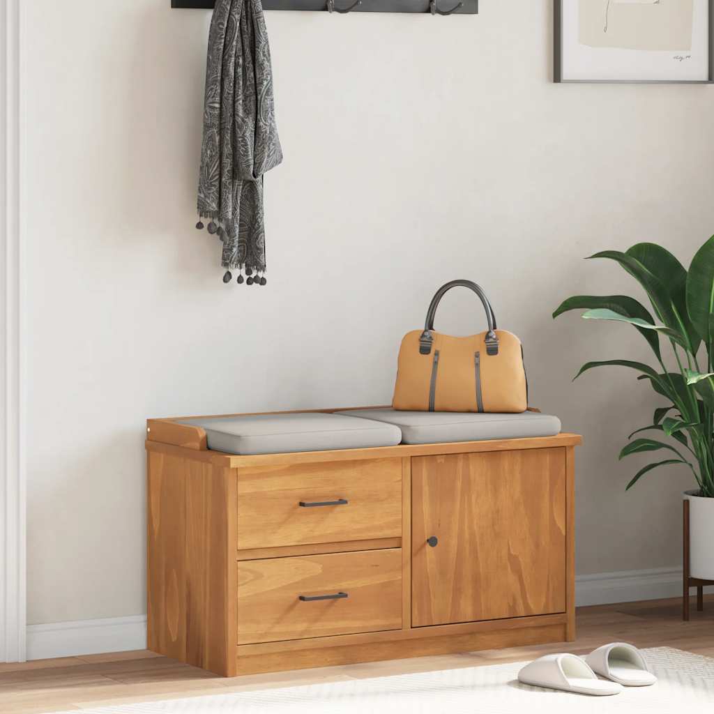 vidaXL Gangbankje SANDNES 87x40x50 cm massief grenenhout