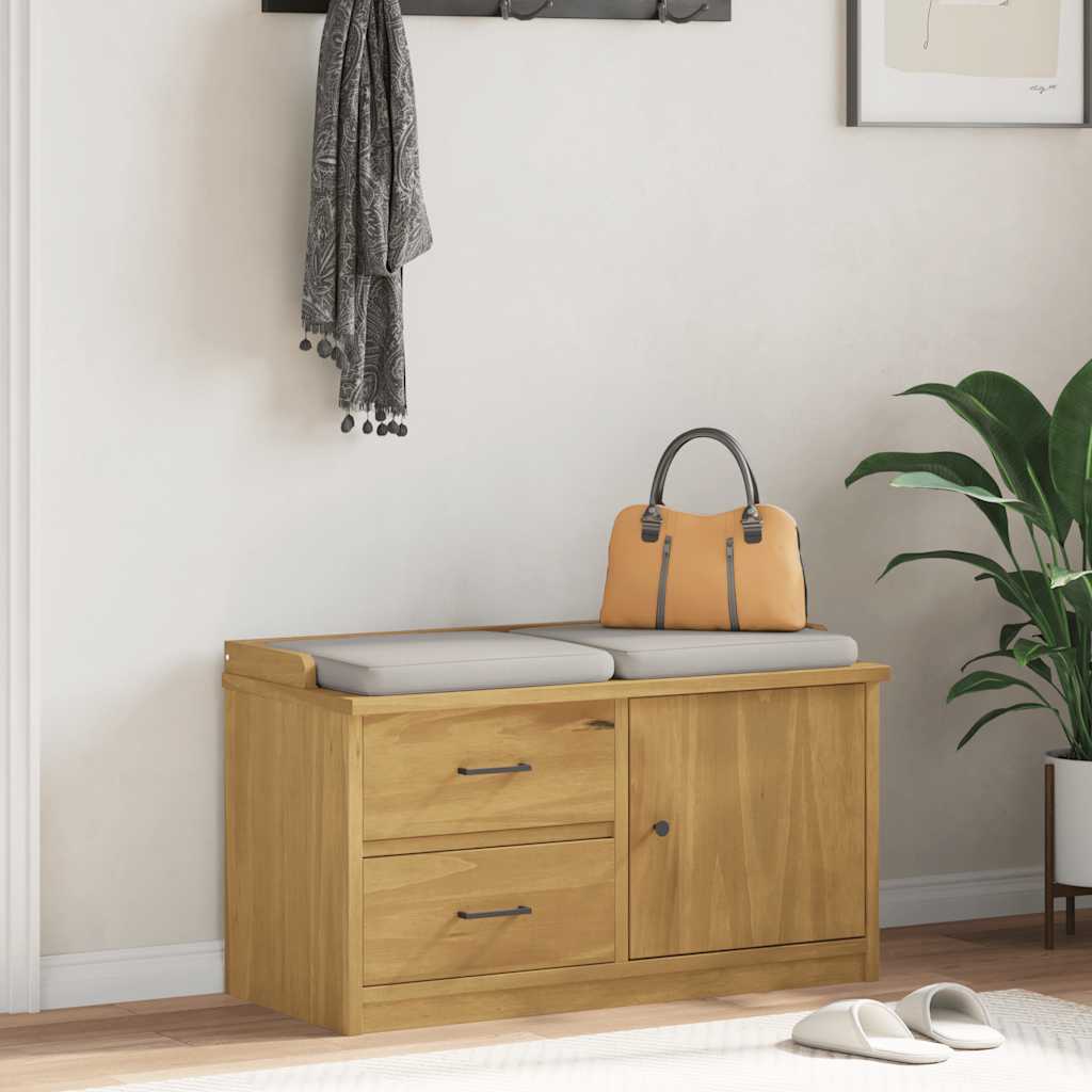 vidaXL Gangbankje SANDNES 87x40x50 cm massief grenenhout