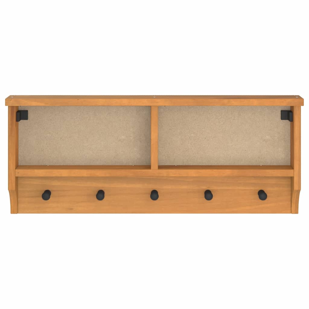 vidaXL Wandkapstok SANDNES 87x12x35 cm massief grenenhout