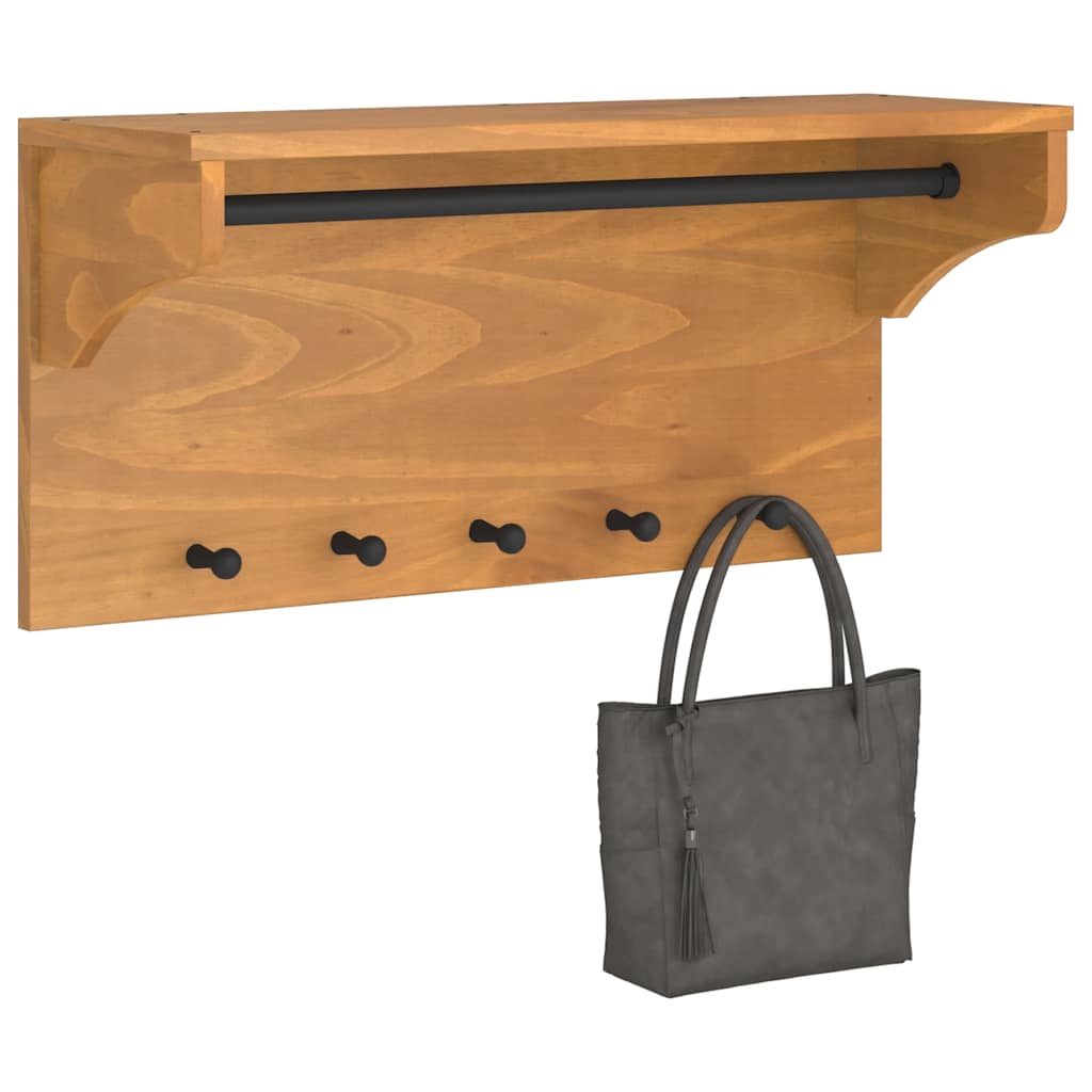 vidaXL Wandkapstok SANDNES 87x30x42 cm massief grenenhout