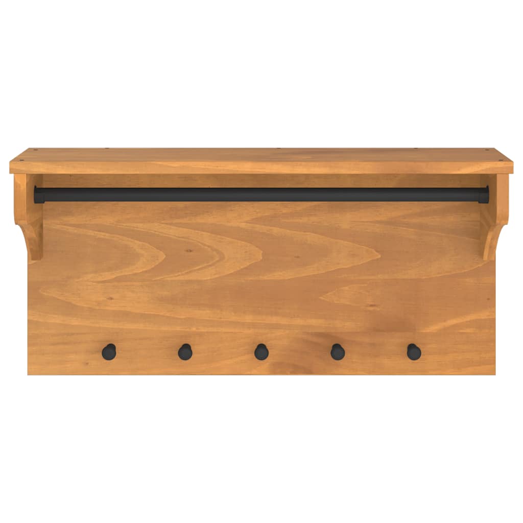 vidaXL Wandkapstok SANDNES 87x30x42 cm massief grenenhout