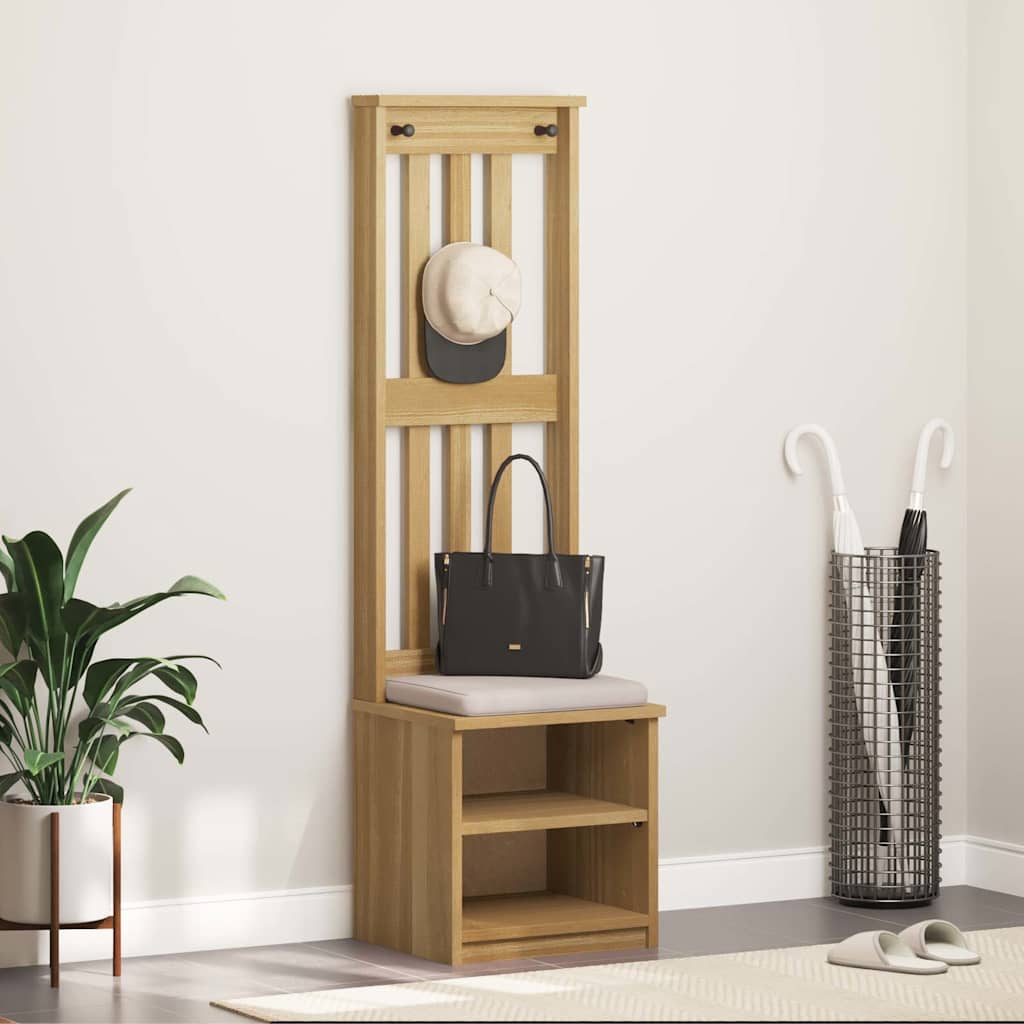 vidaXL Coat Rack SANDNES 45x40x159.5 cm Solid Pine Wood