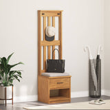 vidaXL Kapstok SANDNES 45x40x159,5 cm massief grenenhout