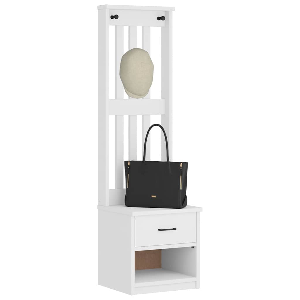 vidaXL Kapstok SANDNES 45x40x159,5 cm massief grenenhout