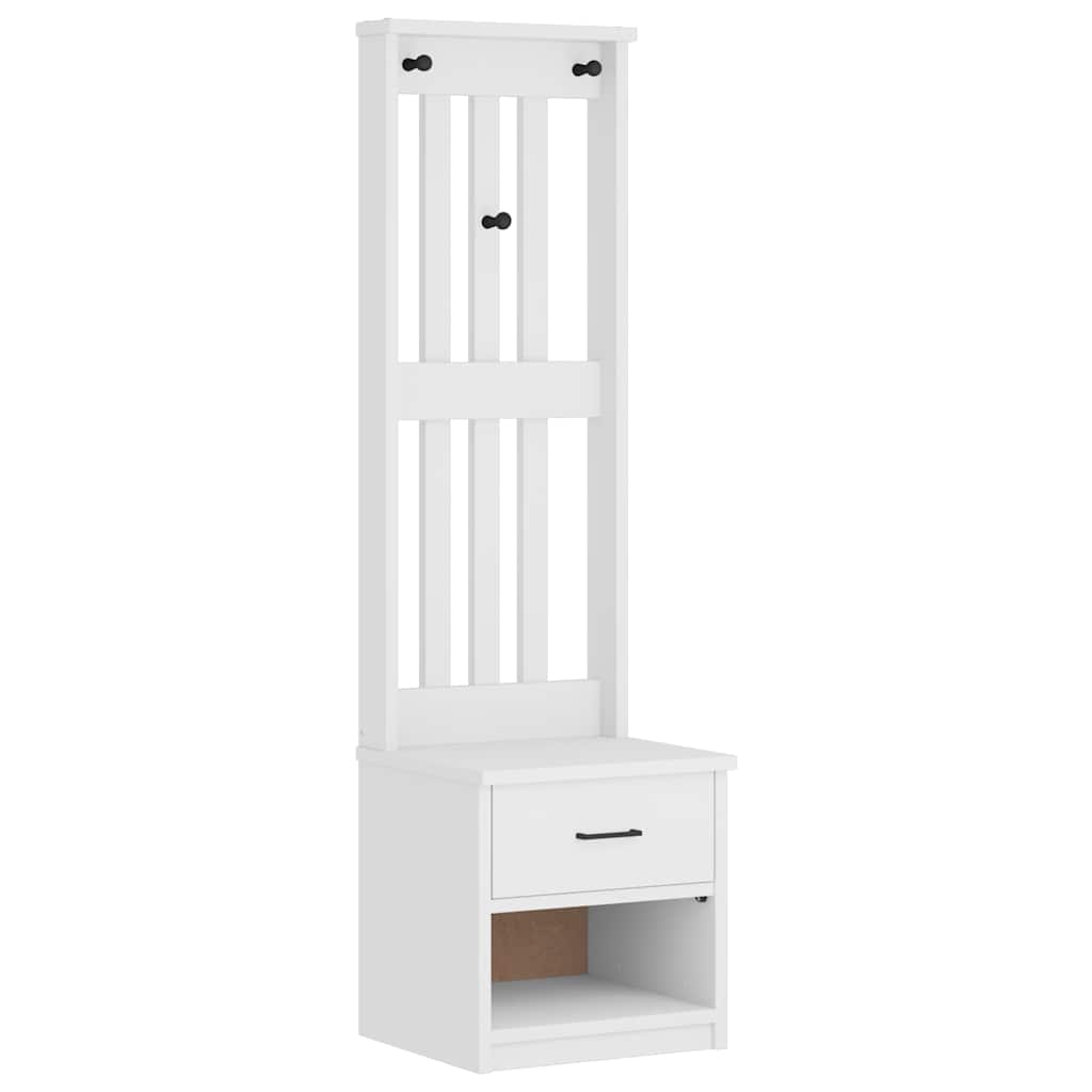 vidaXL Kapstok SANDNES 45x40x159,5 cm massief grenenhout