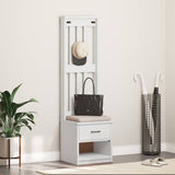 vidaXL Kapstok SANDNES 45x40x159,5 cm massief grenenhout